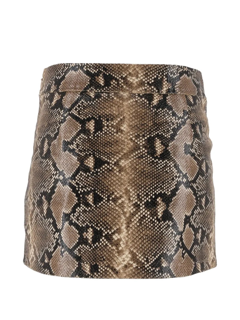 Ermanno Scervino Mini-rok met slangenprint Bruin