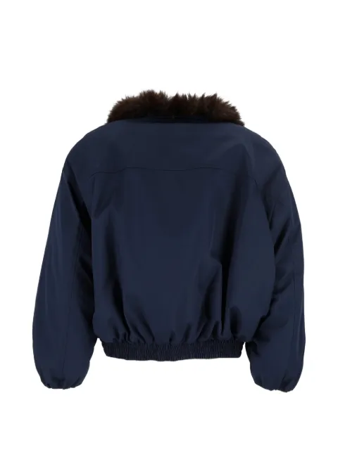 Shirtaporter faux-fur collar jacket