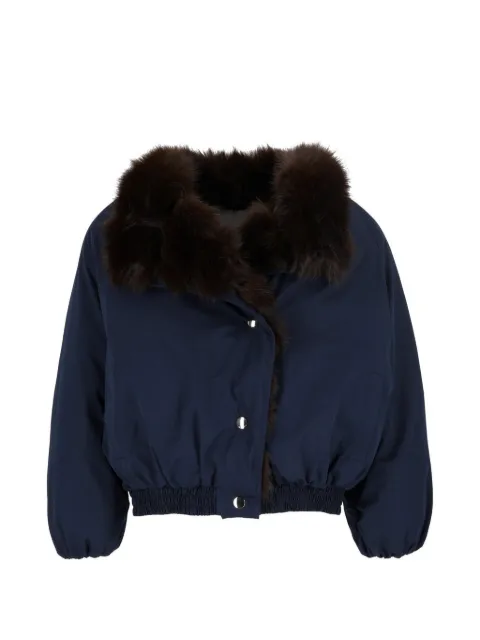 Shirtaporter faux-fur collar jacket