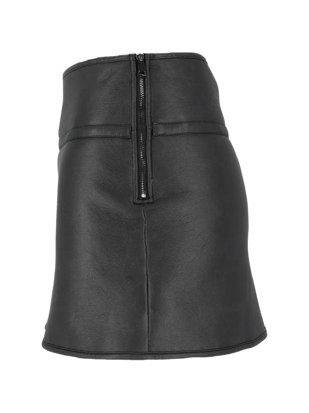 Ermanno Scervino Mini-rok met hoge taille en ritssluiting Zwart