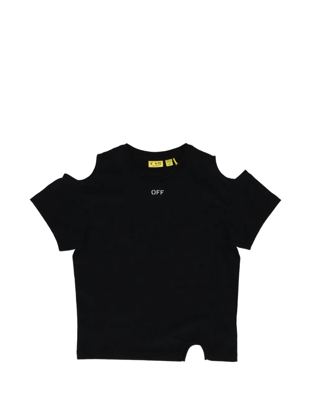 Off-White Kids Meteor cut-out T-shirt - Nero