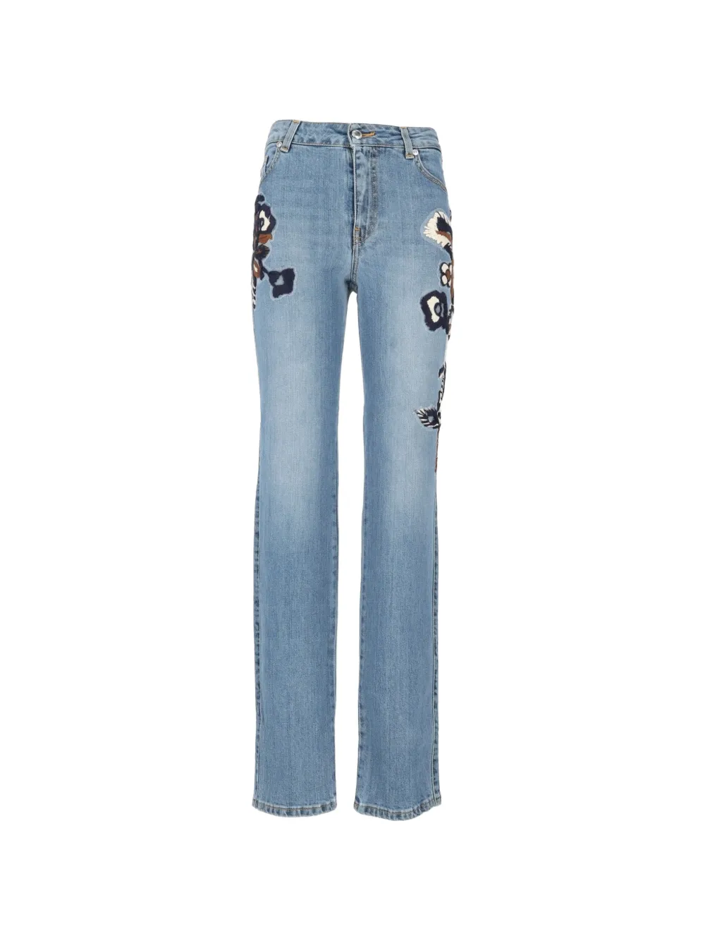 Ermanno Scervino embroidered straight-leg jeans - Blu