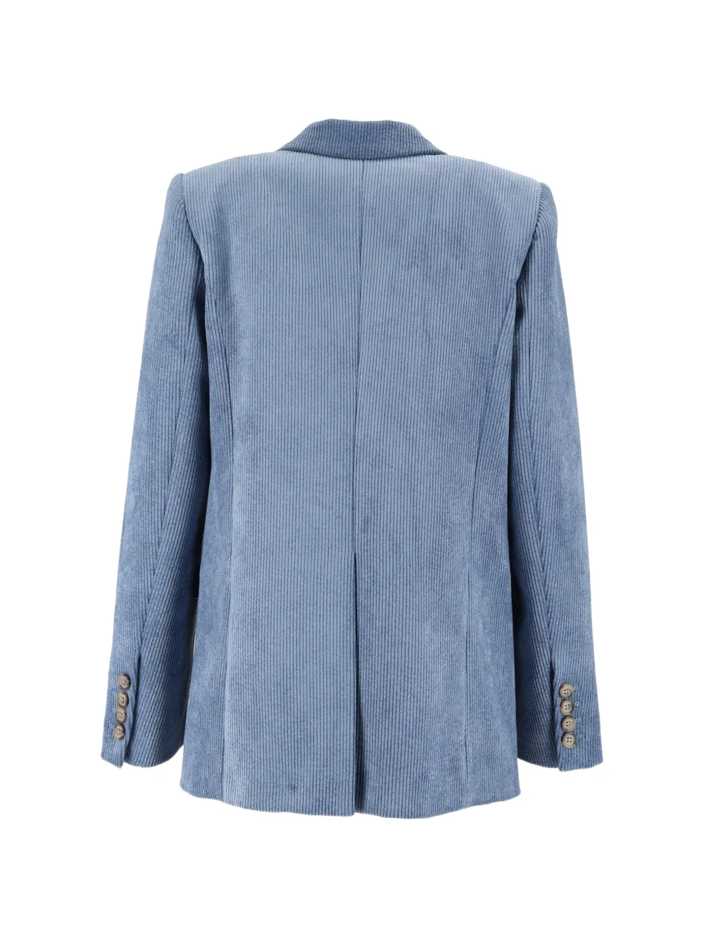Ermanno Scervino Ribfluwelen jack met dubbele rij knopen Blauw
