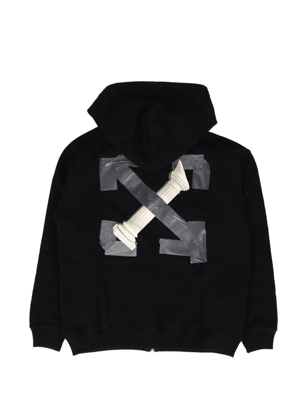 Off-White Arrows Tape hoodie Zwart