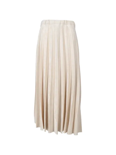 Shirtaporter pleated velvet midi skirt