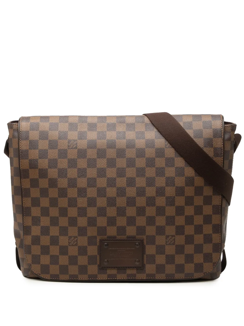 Louis Vuitton Pre-Owned 2009 Damier Ebene Brooklyn MM crossbody bag - Braun