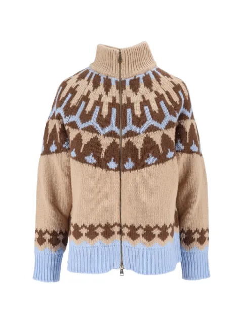 Ermanno Scervino Fair Isle zip-up cardigan