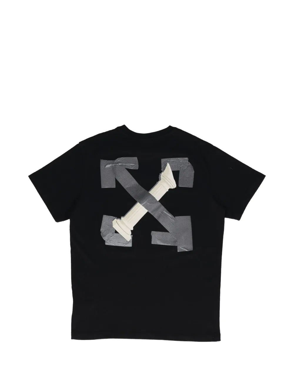 Off-White Kids Arrow Tape T-shirt Zwart