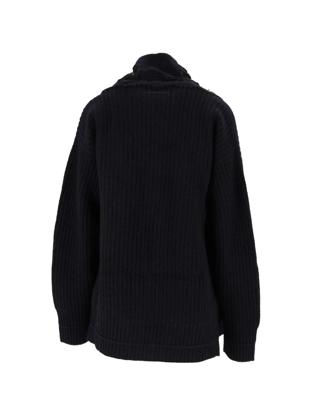 Ermanno Scervino Ribgebreid vest Zwart
