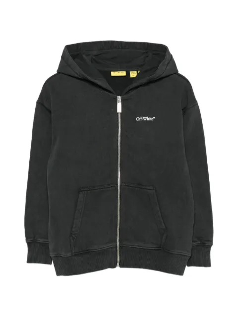 Off-White Kids Arrow Monogram zip-up hoodie