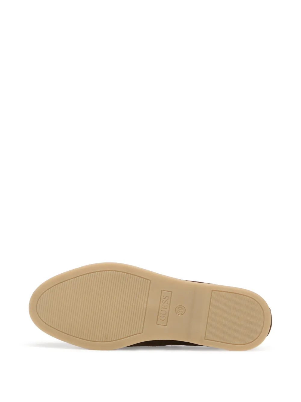 GUESS USA Aryanai logo-charm suede loafers Bruin