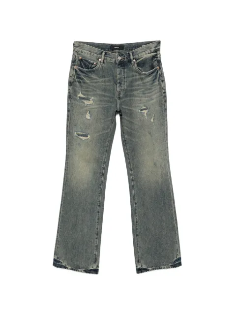 Purple Brand vaqueros bootcut con parche de cachemira y efecto envejecido