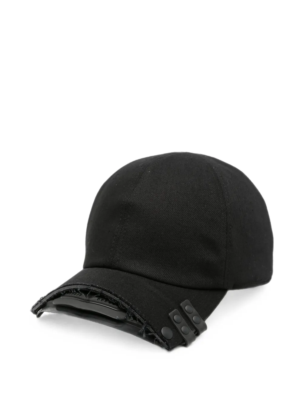 Innerraum distressed panelled baseball cap - Nero