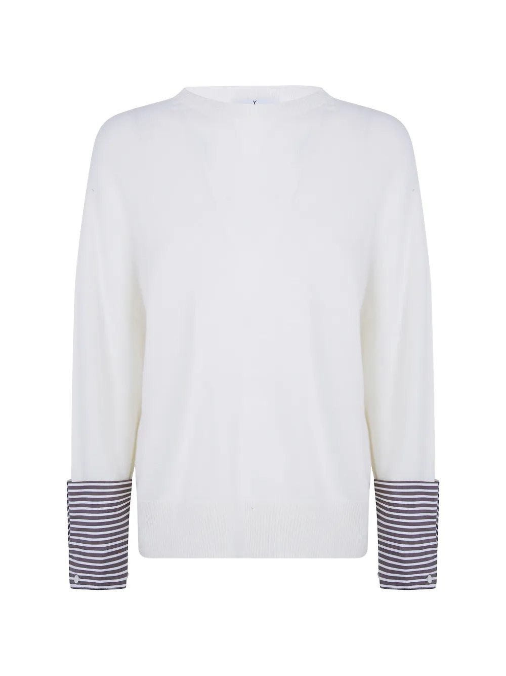 Why Ci striped-cuff sweater