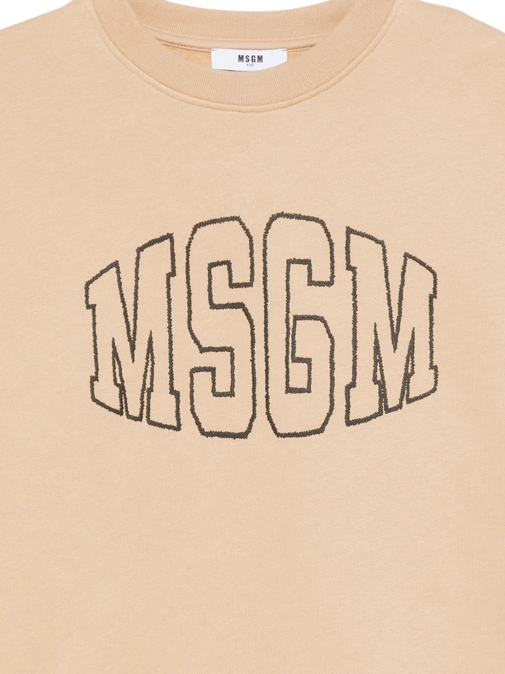 MSGM Kids Trui met geborduurd logo Beige