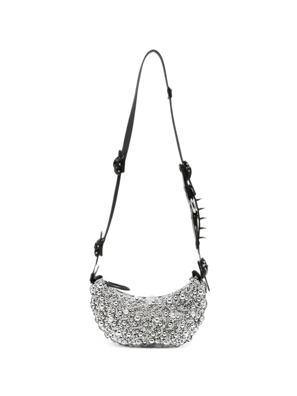Innerraum beaded spike-detail shoulder bag - Nero