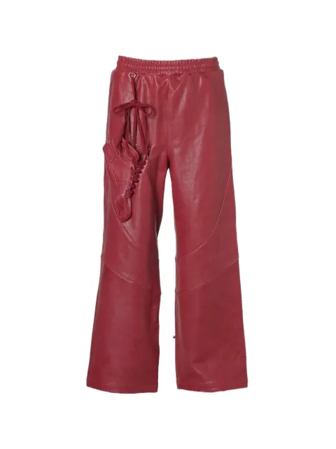 Doublet Basketball Shoe Pocket leather trousers