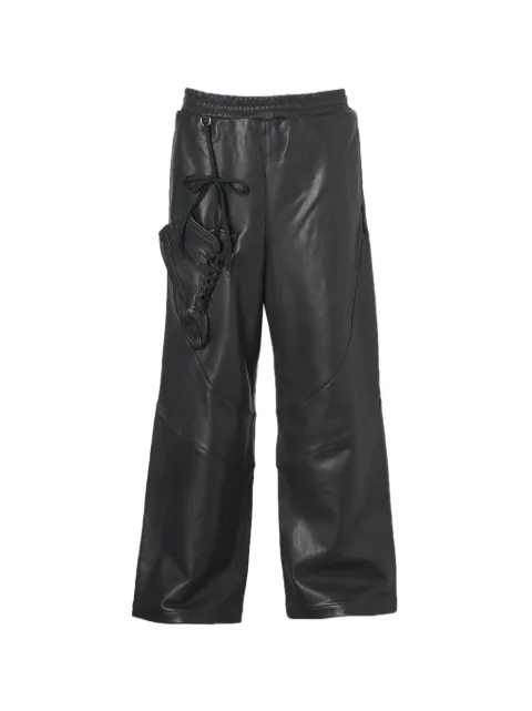 Doublet Basketball Shoe Pocket leather trousers