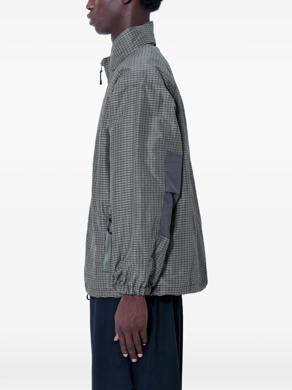 Comme des Garçons Homme Geruit jack met capuchon Groen