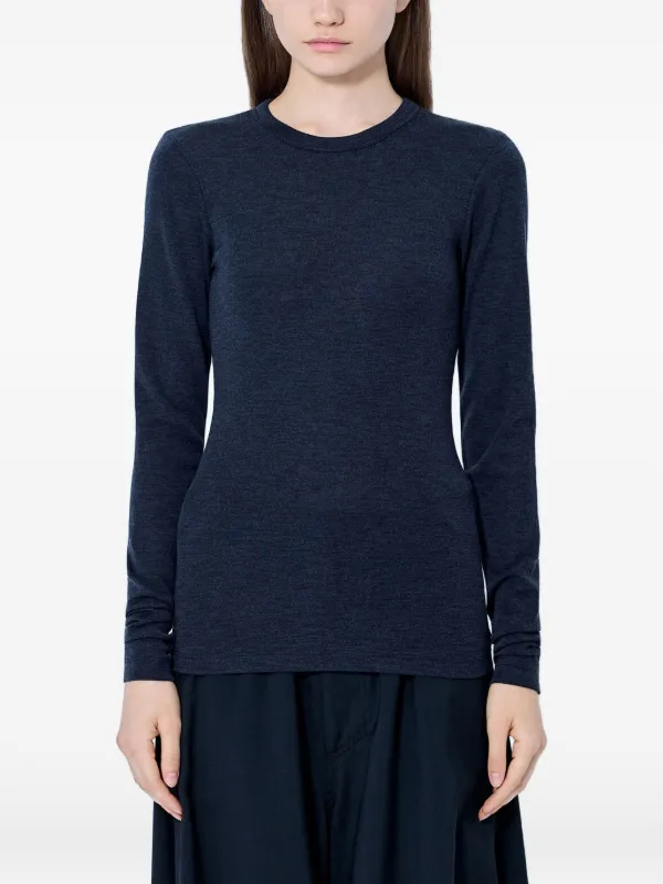 Róhe Crew-neck Long-sleeve Top in Grey