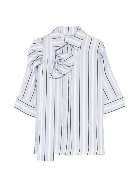 Dice Kayek bow-detail striped shirt