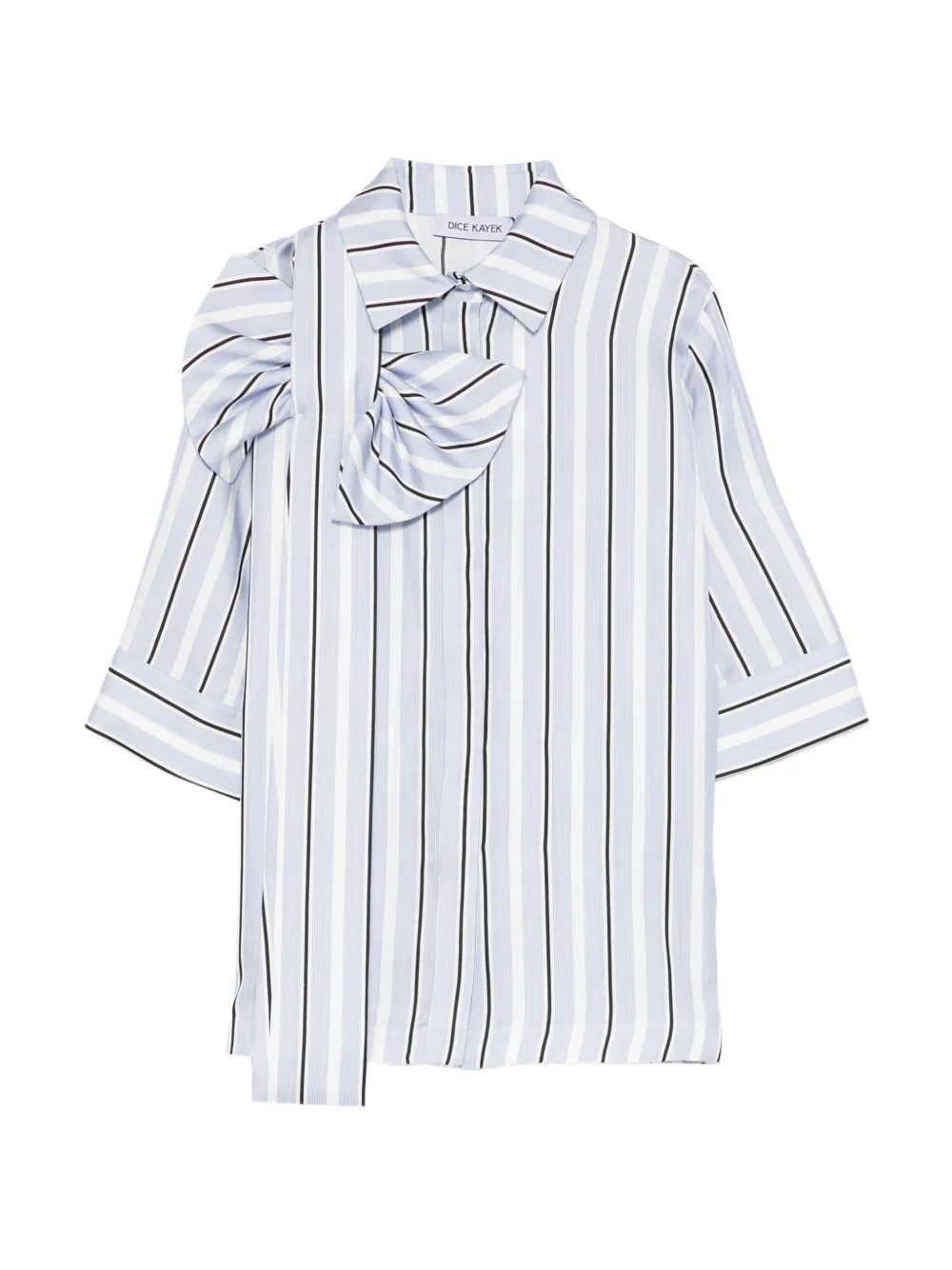 Dice Kayek bow-detail striped shirt