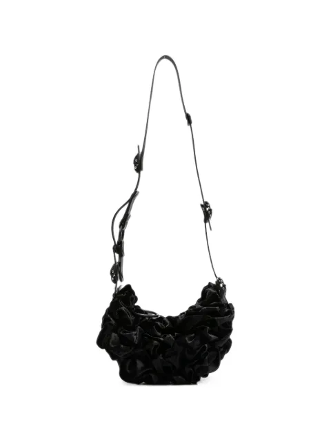 Innerraum ruffled velvet tote bag