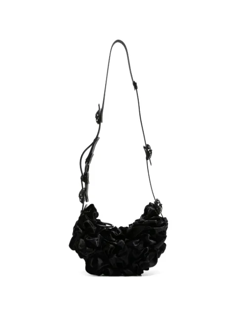 Innerraum ruffled velvet tote bag