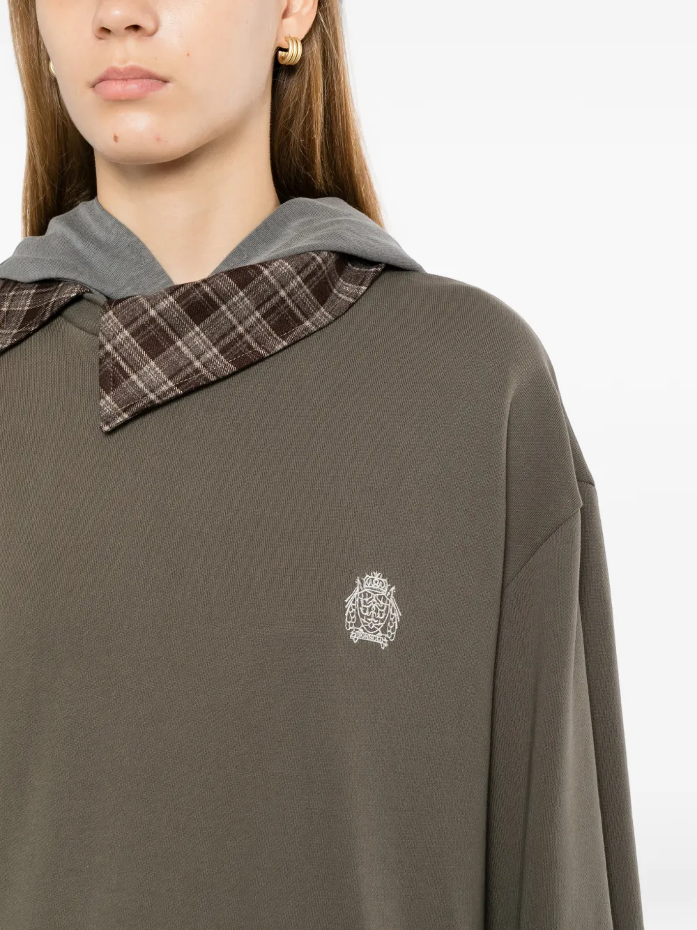 BONBOM Gelaagde hoodie met shirt en sweater Groen