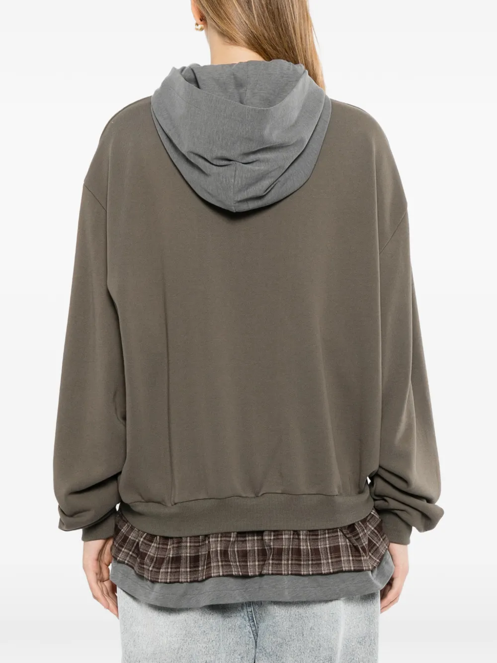 BONBOM Gelaagde hoodie met shirt en sweater Groen