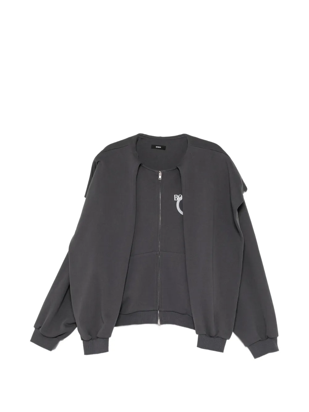 BONBOM sleeve hoodie zip-up hoodie