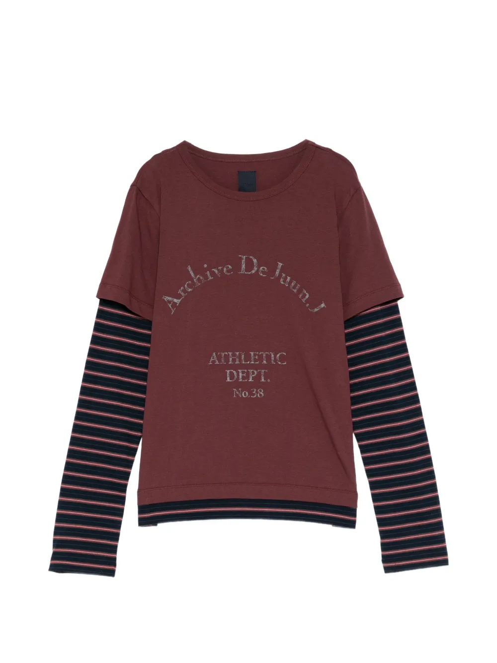 Juun.J layered-effect slogan-print T-shirt