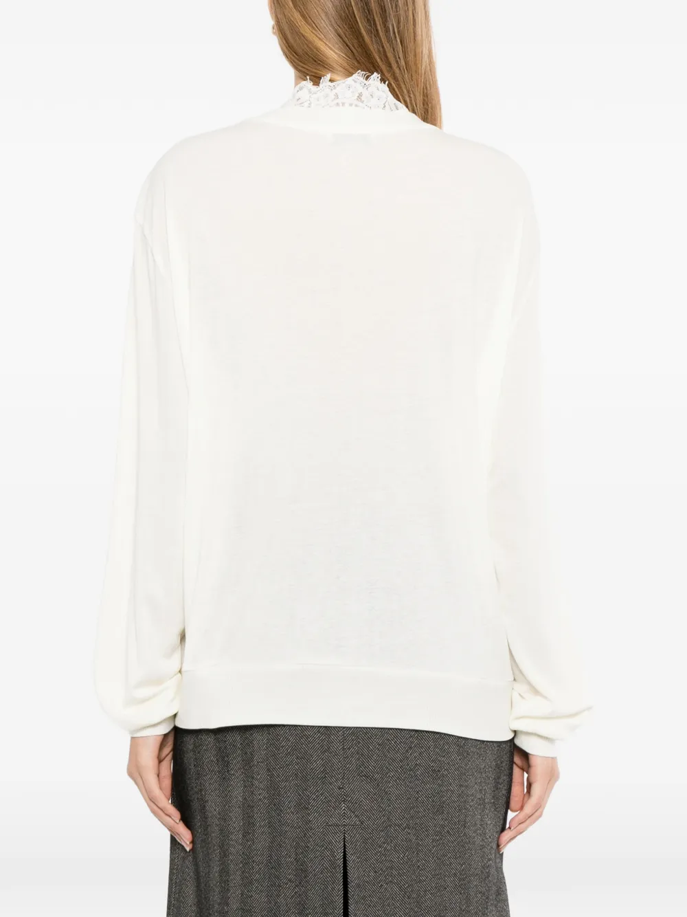 BONBOM T-shirt met kant Beige
