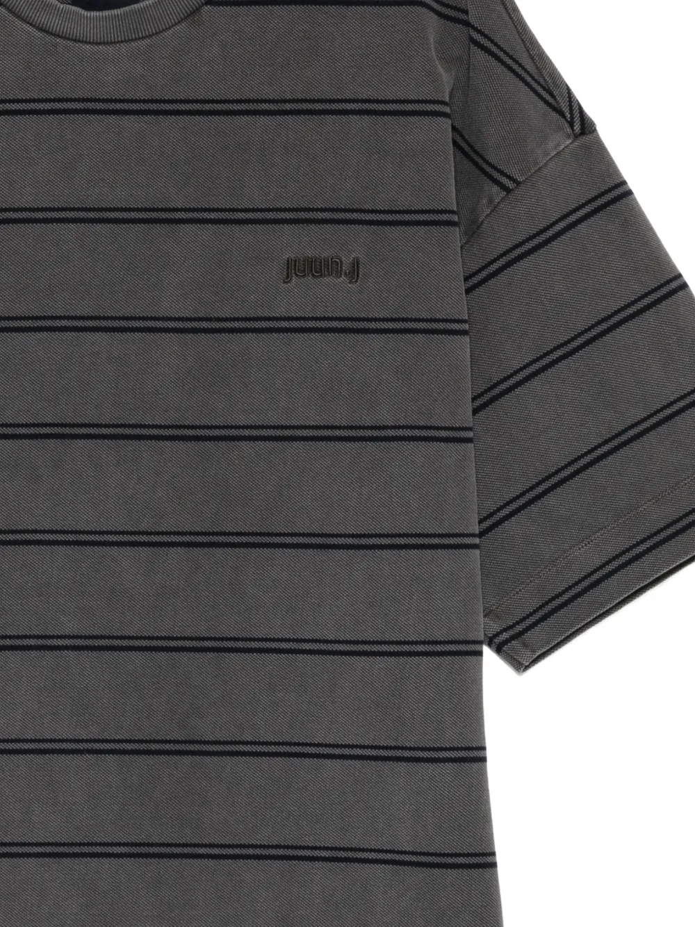 Juun.J T-shirt met geborduurd logo Grijs