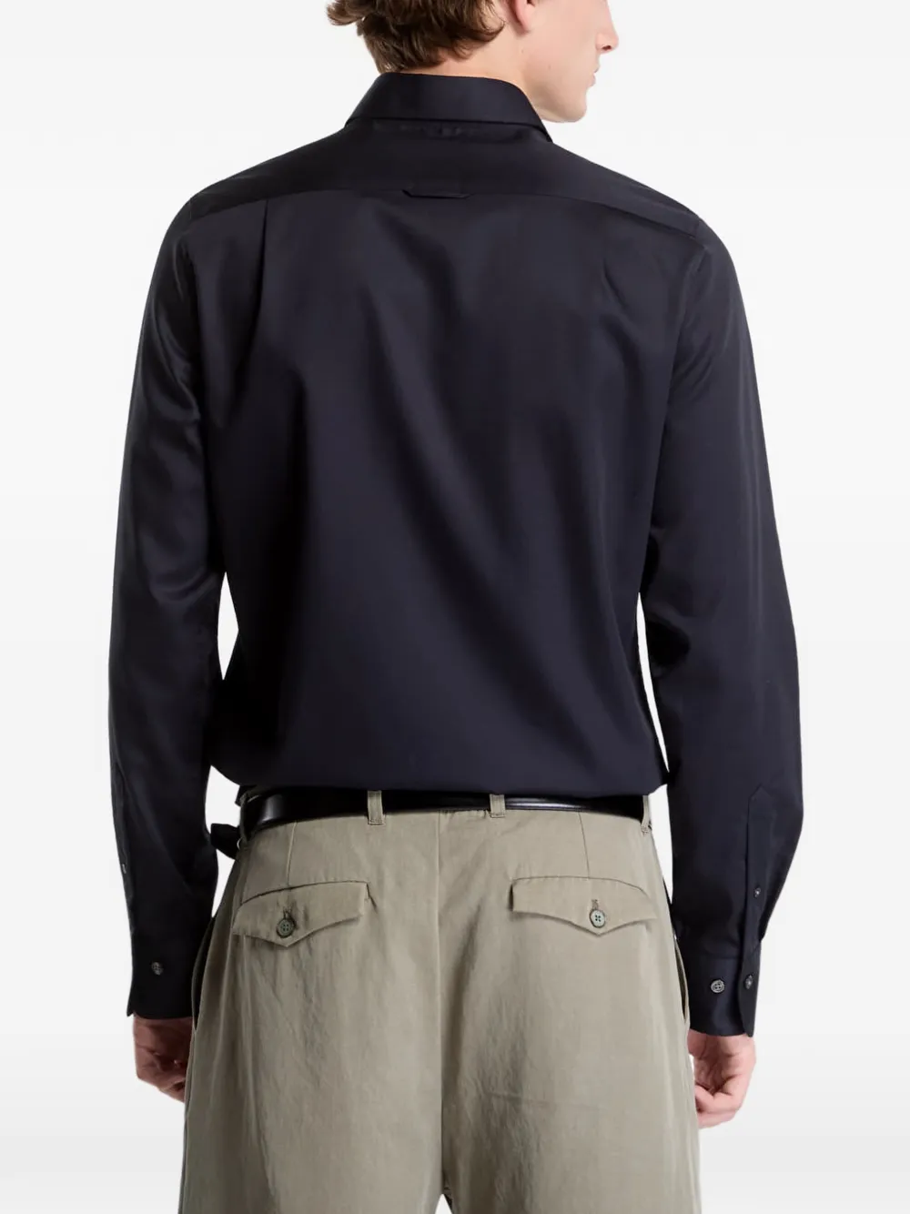 Gant Overhemd met geborduurd logo Zwart
