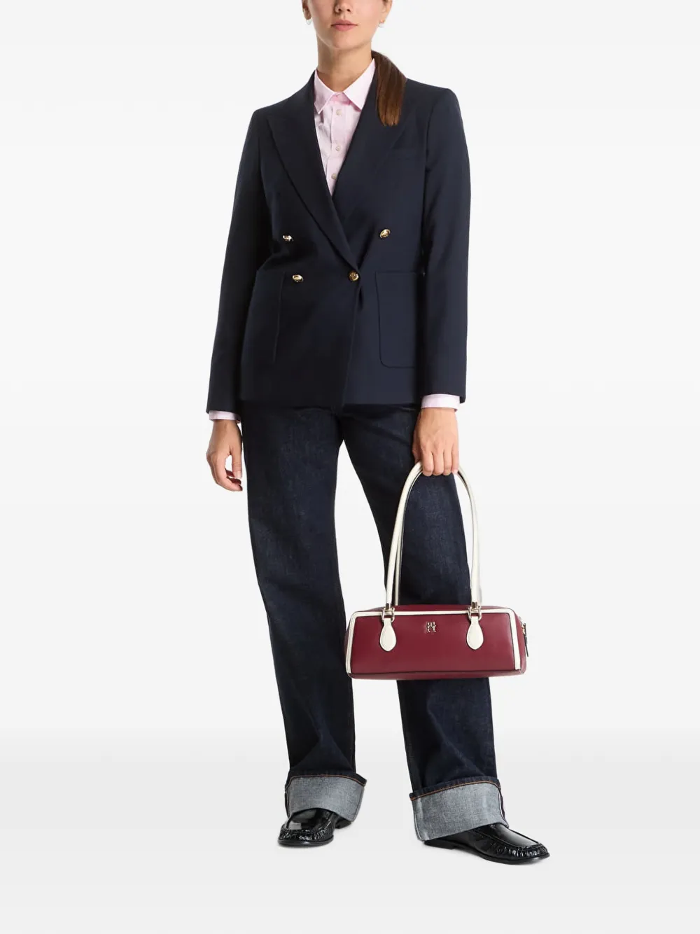 Gant Blazer met dubbele rij knopen Blauw