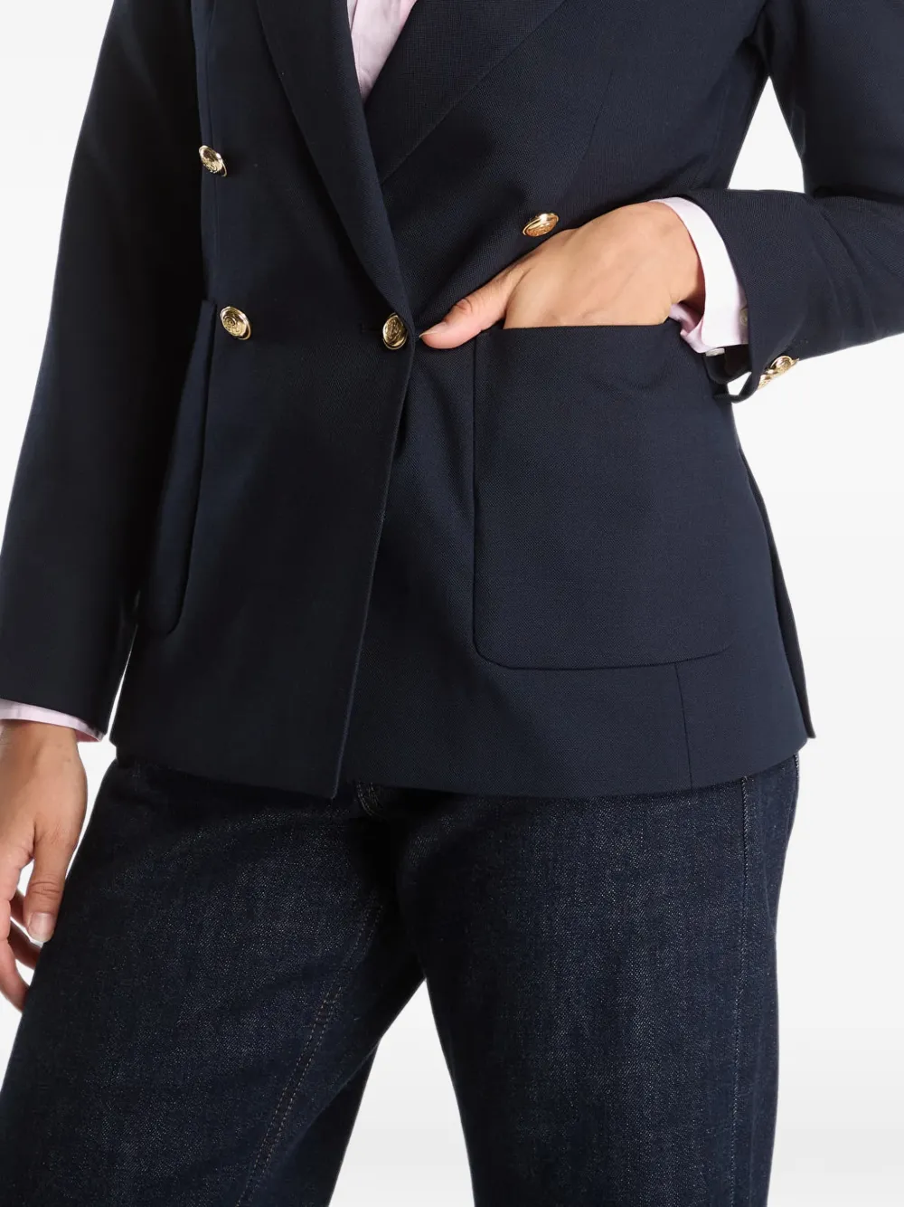 Gant Blazer met dubbele rij knopen Blauw