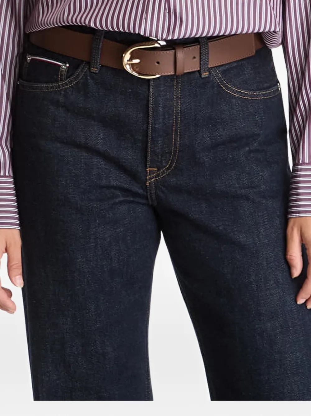 Gant vertical-stripe logo-embroidered shirt - Violett