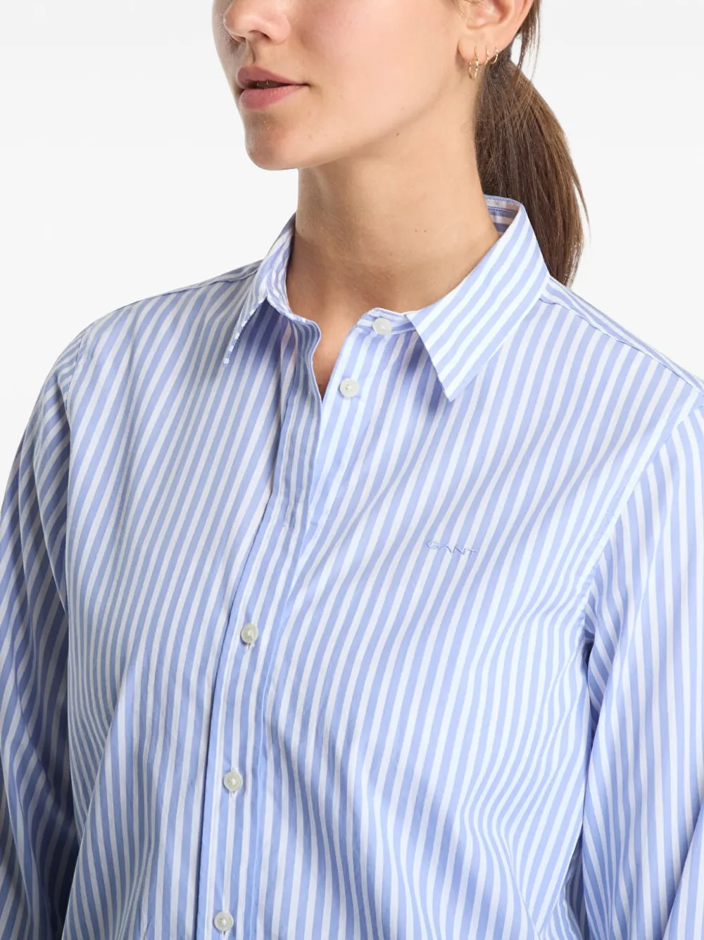 Gant Gestreept blouse Wit