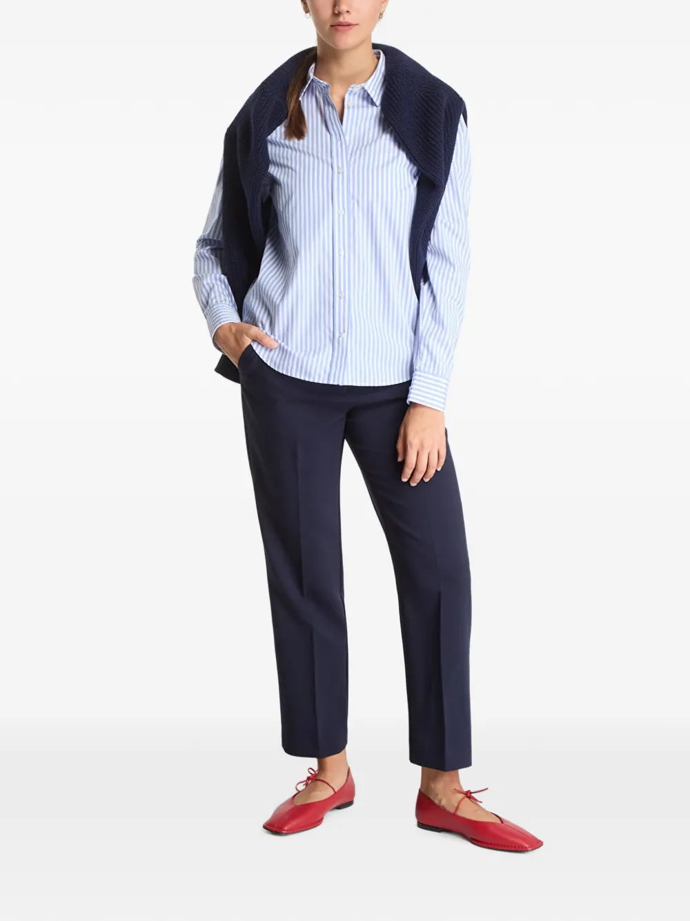 Gant Gestreept blouse Wit