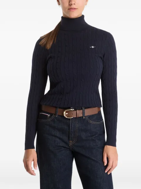Gant cable-knit roll-neck sweater