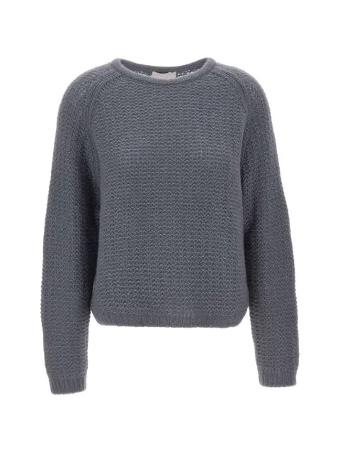 Hemisphere cable-knit raglan-sleeve sweater