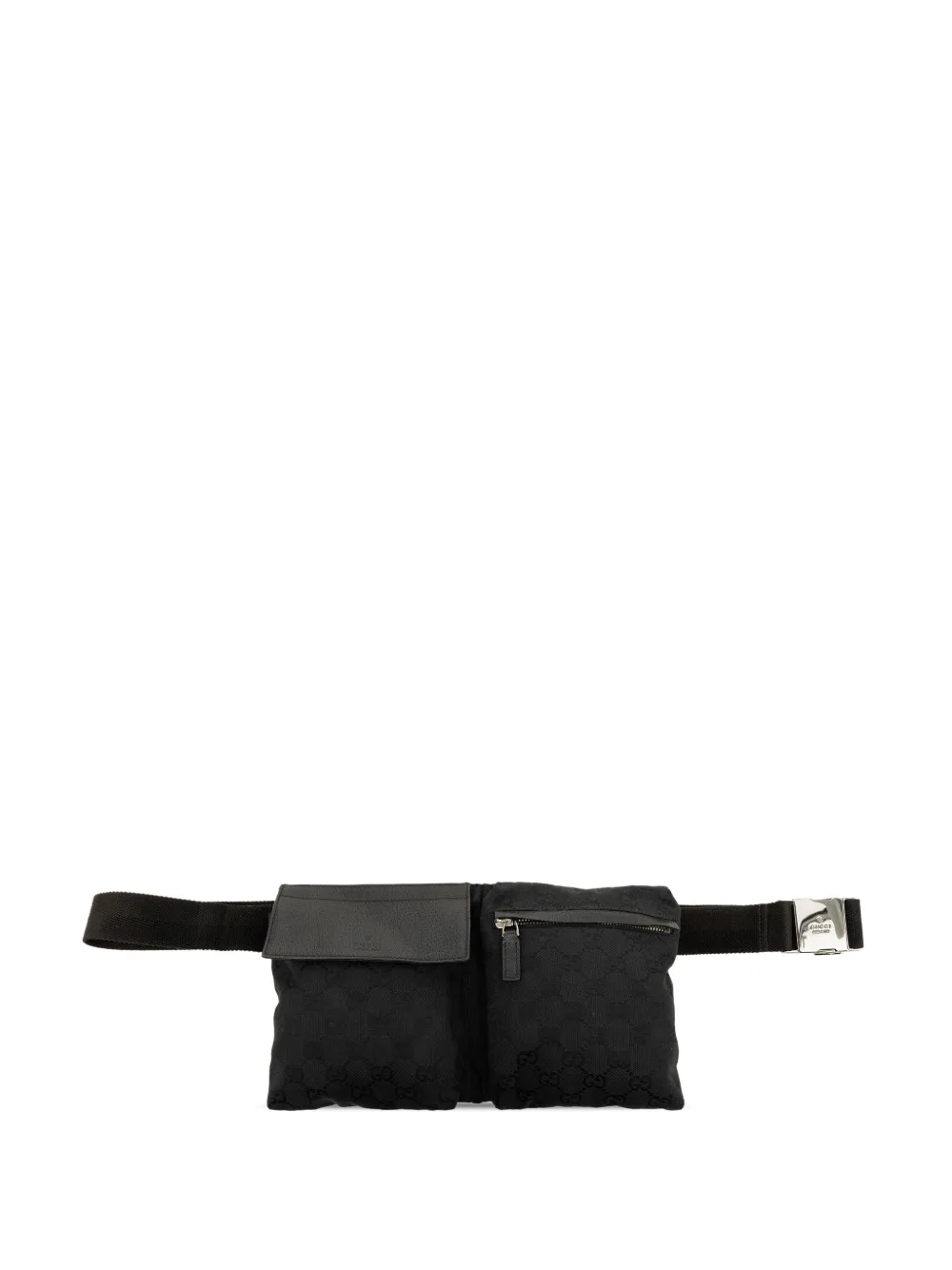 Gucci Pre-Owned Marsupio Double Pocket in tela GG con tasche 2000-2015 - Nero