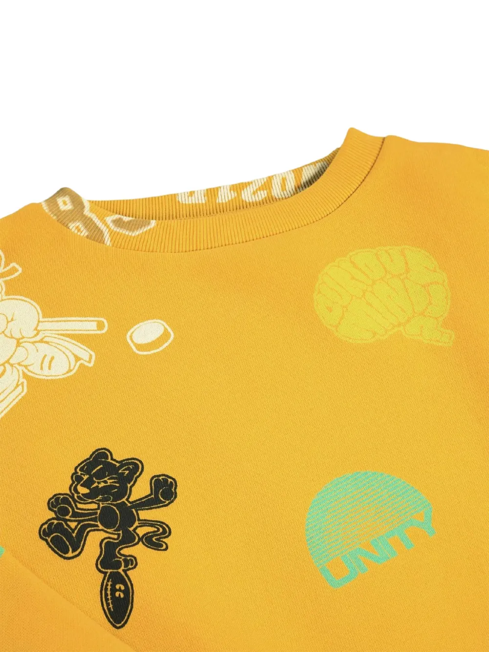 Molo Sweater met grafische print Geel