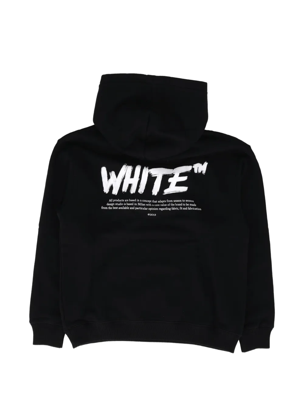 Off-White Kids Hoodie met logoprint Zwart