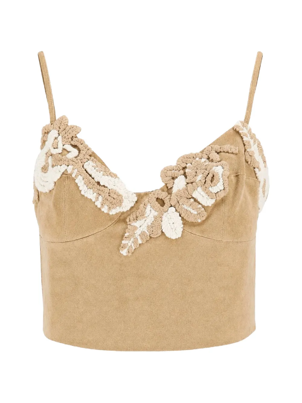 Ermanno Scervino floral-embroidered top - Toni neutri