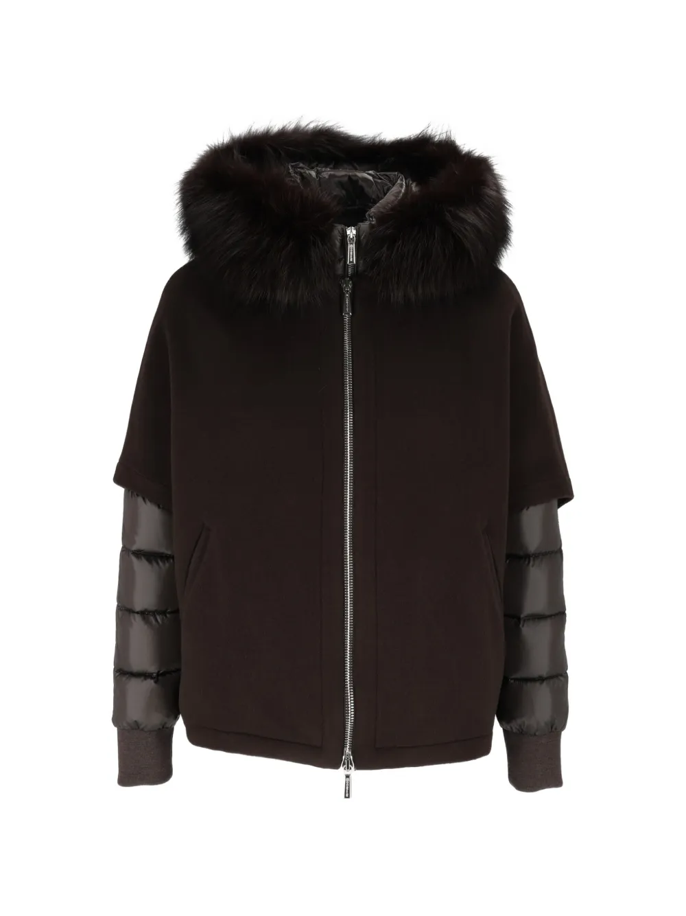 Moorer Pegaso-CWR fur-trim hooded coat