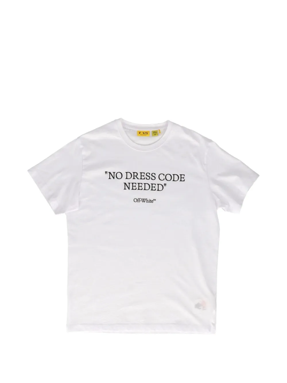 Off-White slogan-print cotton T-shirt - Bianco