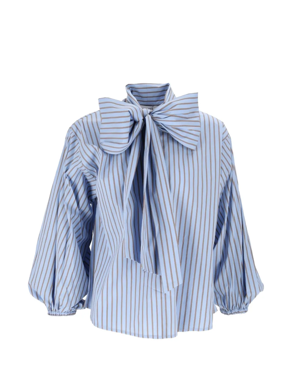 Shirtaporter pussy-bow striped blouse - Blu