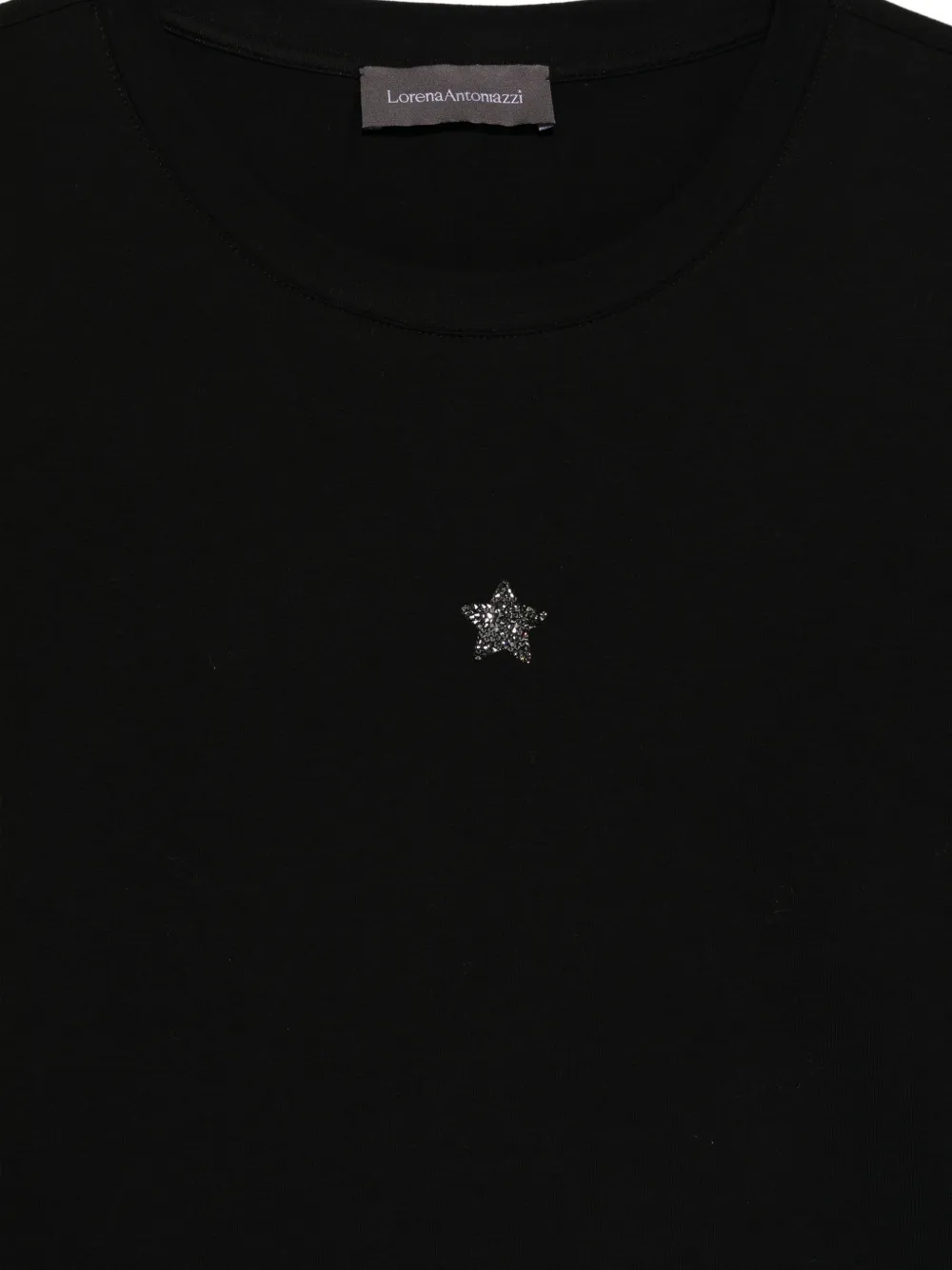 Lorena Antoniazzi T-shirt met ster-patch en lange mouwen Zwart